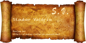 Stauber Valéria névjegykártya